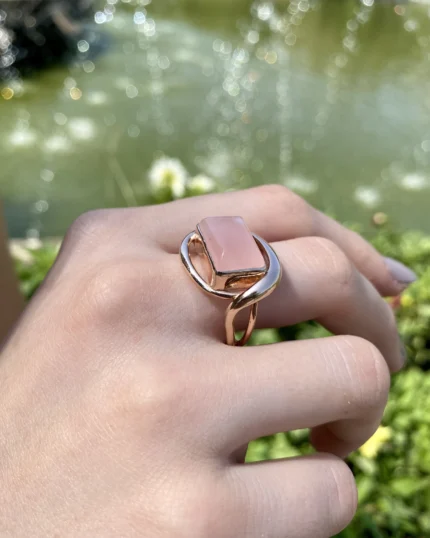 pembe kuvars yuzuk